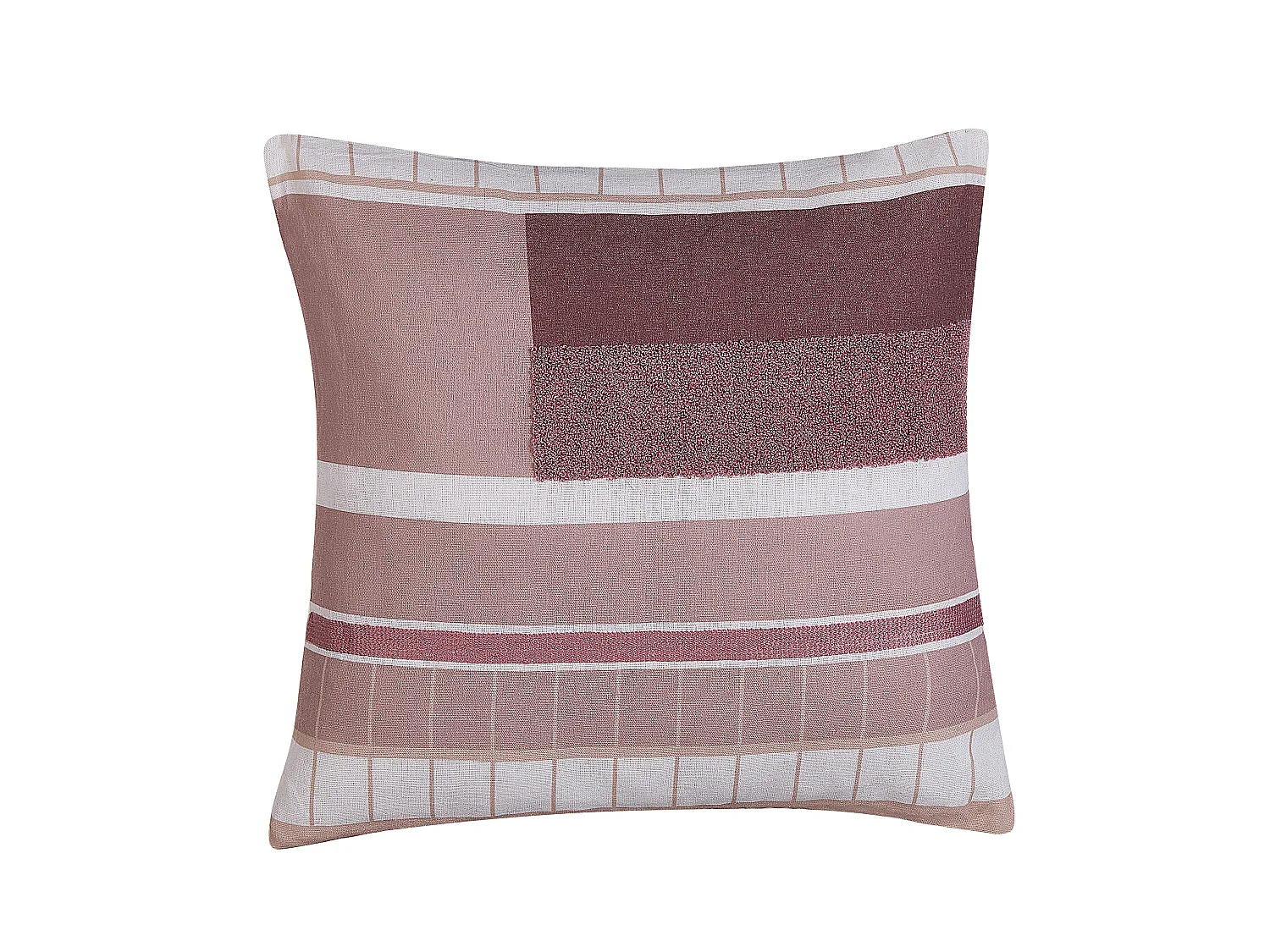 Modernes Dekokissen 2er Set Stoff bunt geometrisches Muster 45x45 cm quadratisch