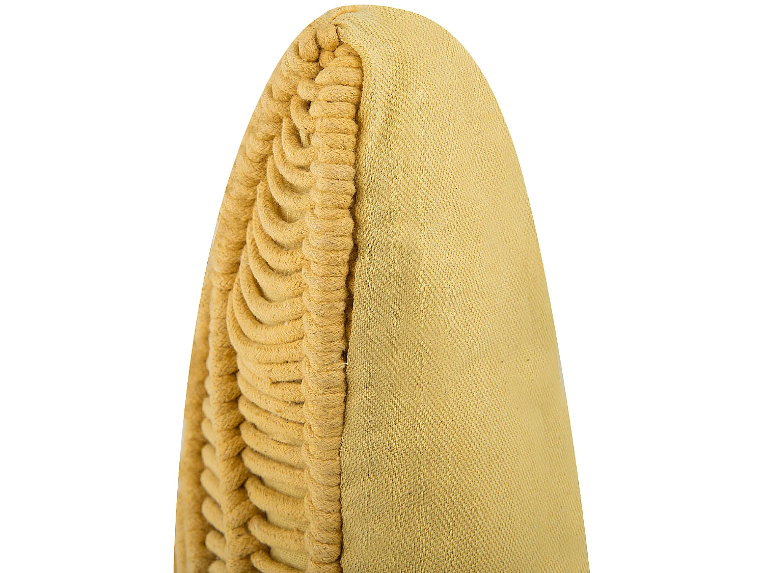 Coussin KIRIS Coton 30 x 50 cm Unicolore Macramé Jaune