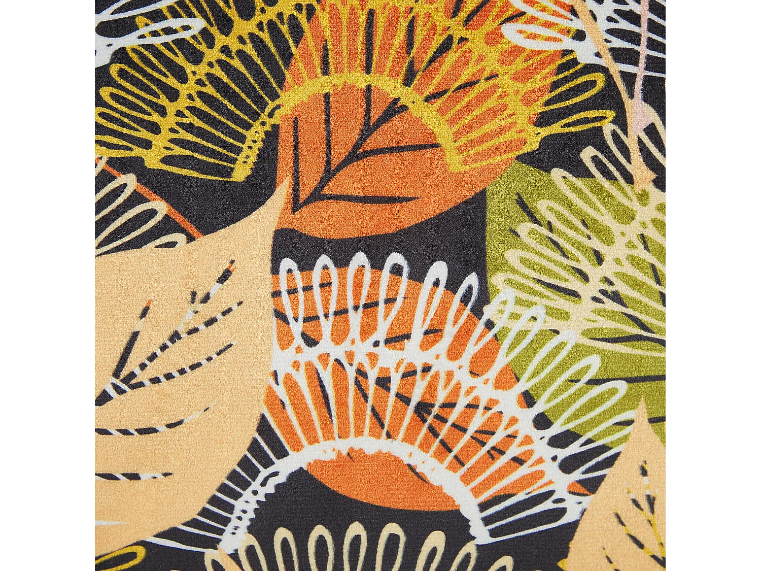 Lot de 2 coussins décoratifs LAGURUS Velours 45 x 45 cm Multicolore Motif de plante