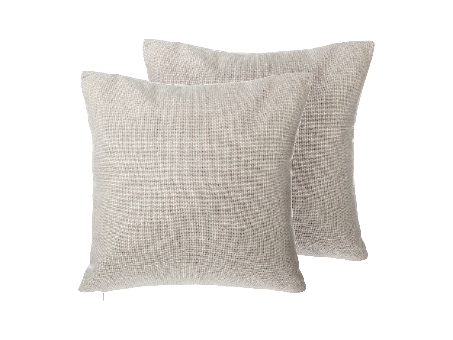Lot de 2 coussins décoratifs GAURA 45 x 45 cm Beige clair Unicolore
