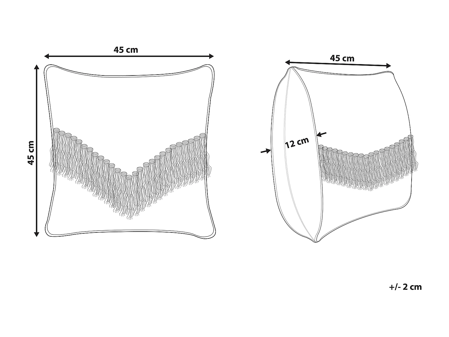 Coussin SOFCA Coton 45 x 45 cm Beige Motif géométrique