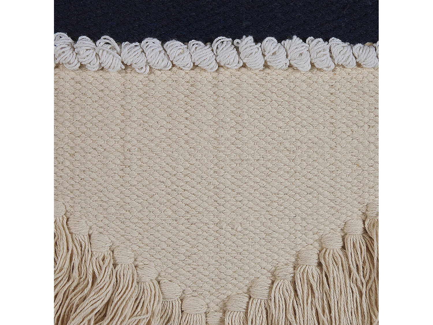 Coussin SOFCA Coton 45 x 45 cm Beige Motif géométrique