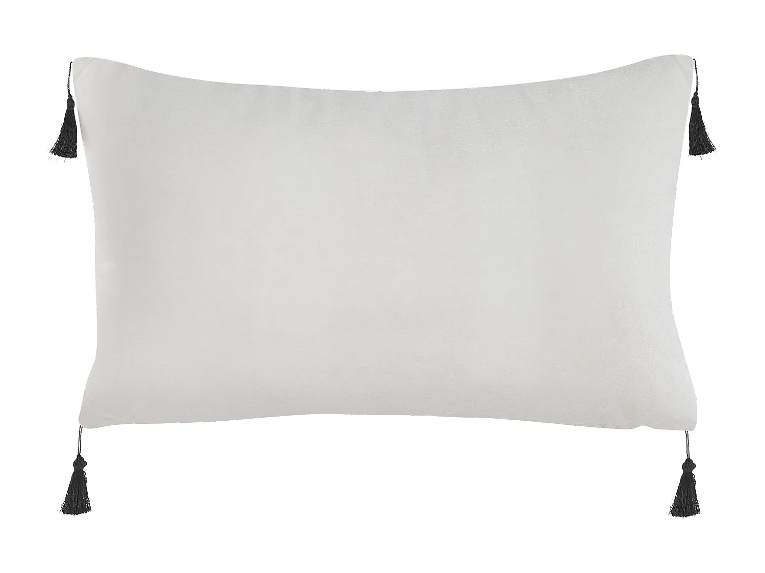 Zestaw 2 poduszek dekoracyjnych SCHEFFLERA Welur 30 x 50 cm Biały Wzór geometryczny