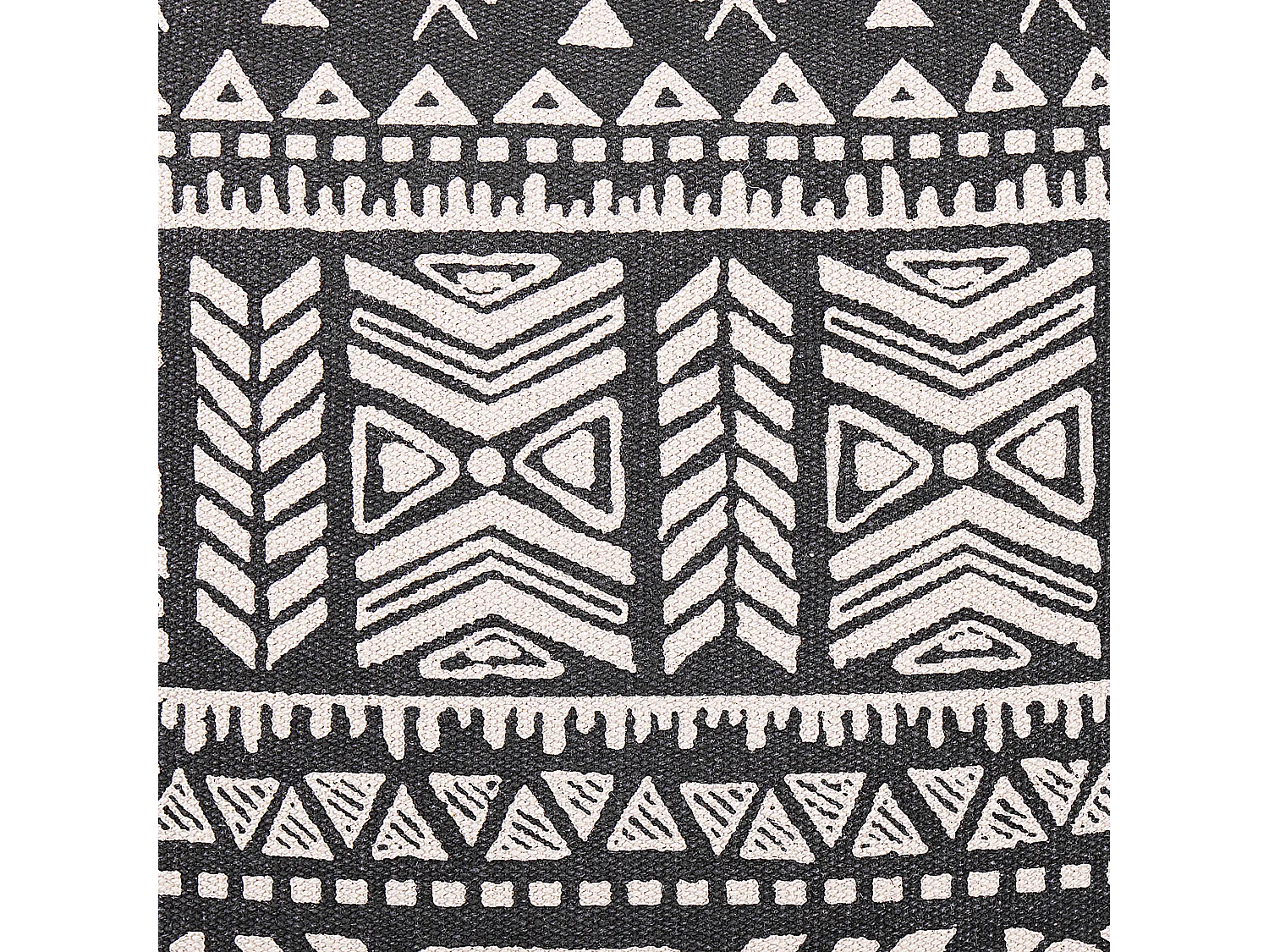 Lot de 2 coussins décoratifs SIRVAN Coton 45 x 45 cm Noir Motif géométrique