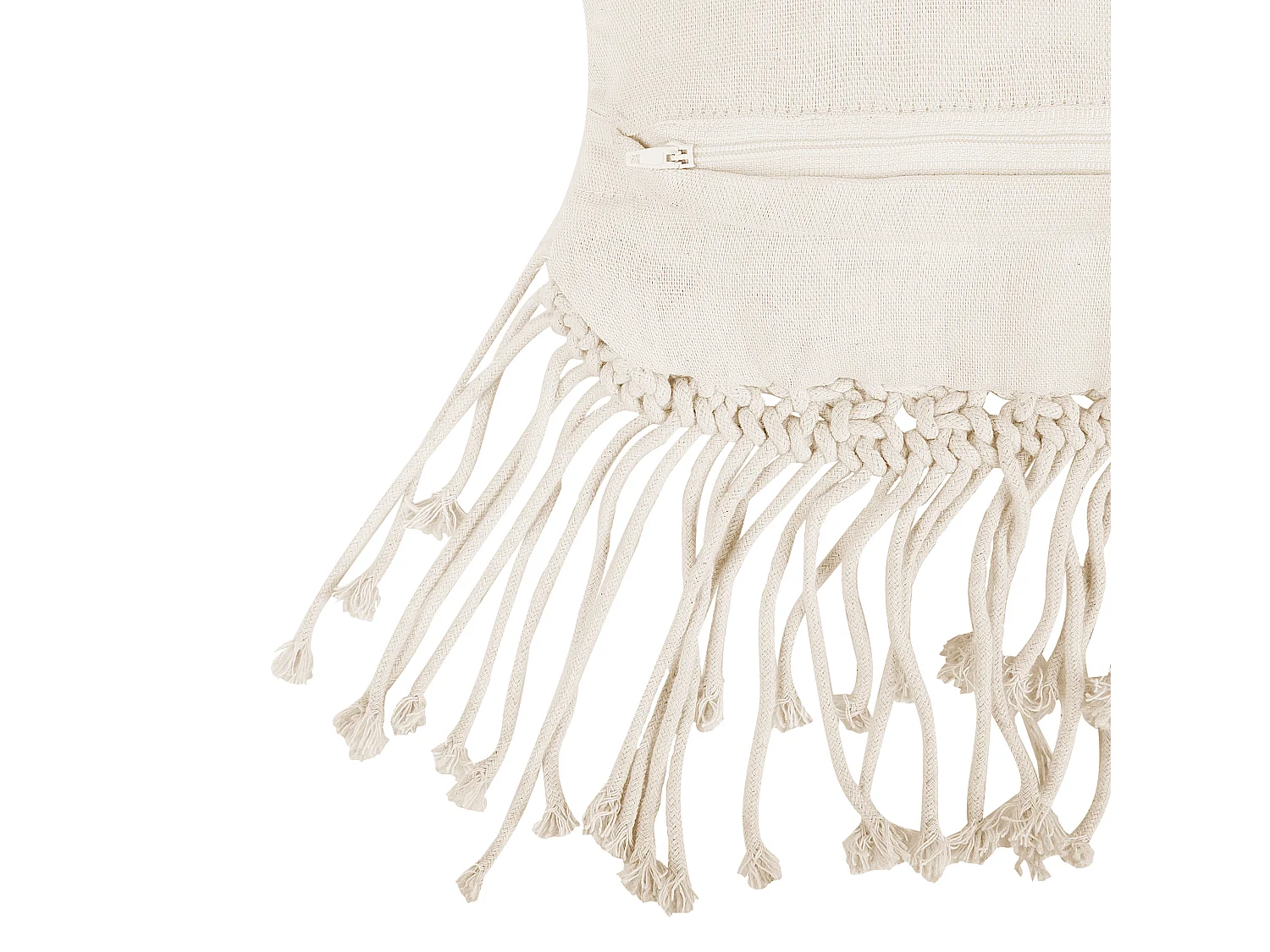 Sierkussen YORTAN Katoen 45 x 40 cm Lichtbeige Geometrisch patroon