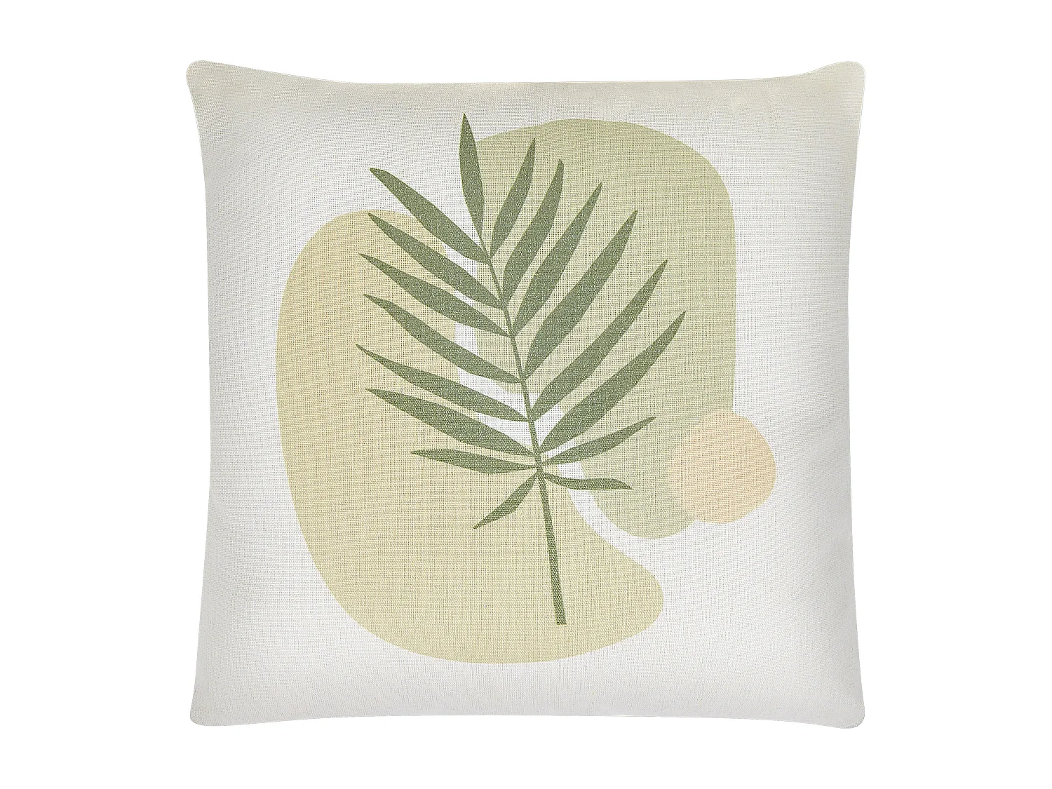 Set di 2 cuscini MICROSORUM 45 x 45 cm Verde chiaro Trama di piante