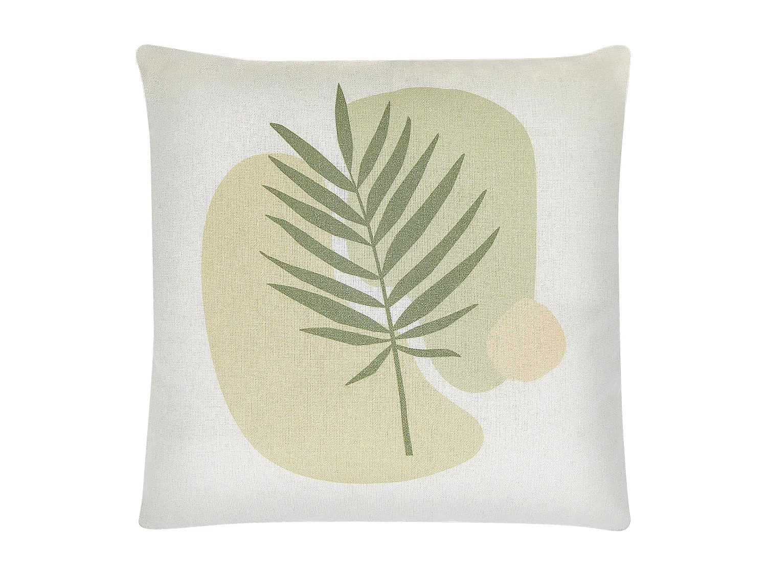 Lot de 2 coussins décoratifs MICROSORUM 45 x 45 cm Vert clair Motif de plante