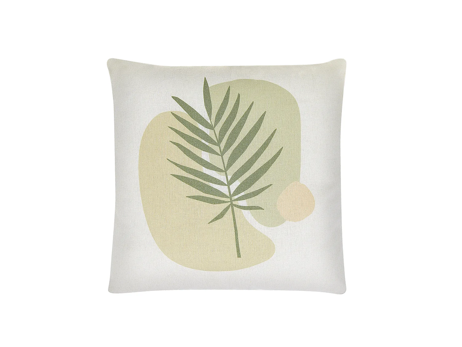 Lot de 2 coussins décoratifs MICROSORUM 45 x 45 cm Vert clair Motif de plante
