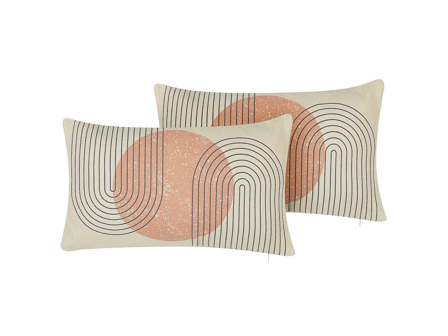 Lot de 2 coussins décoratifs GERBERA 30 x 50 cm Multicolore Motif abstrait