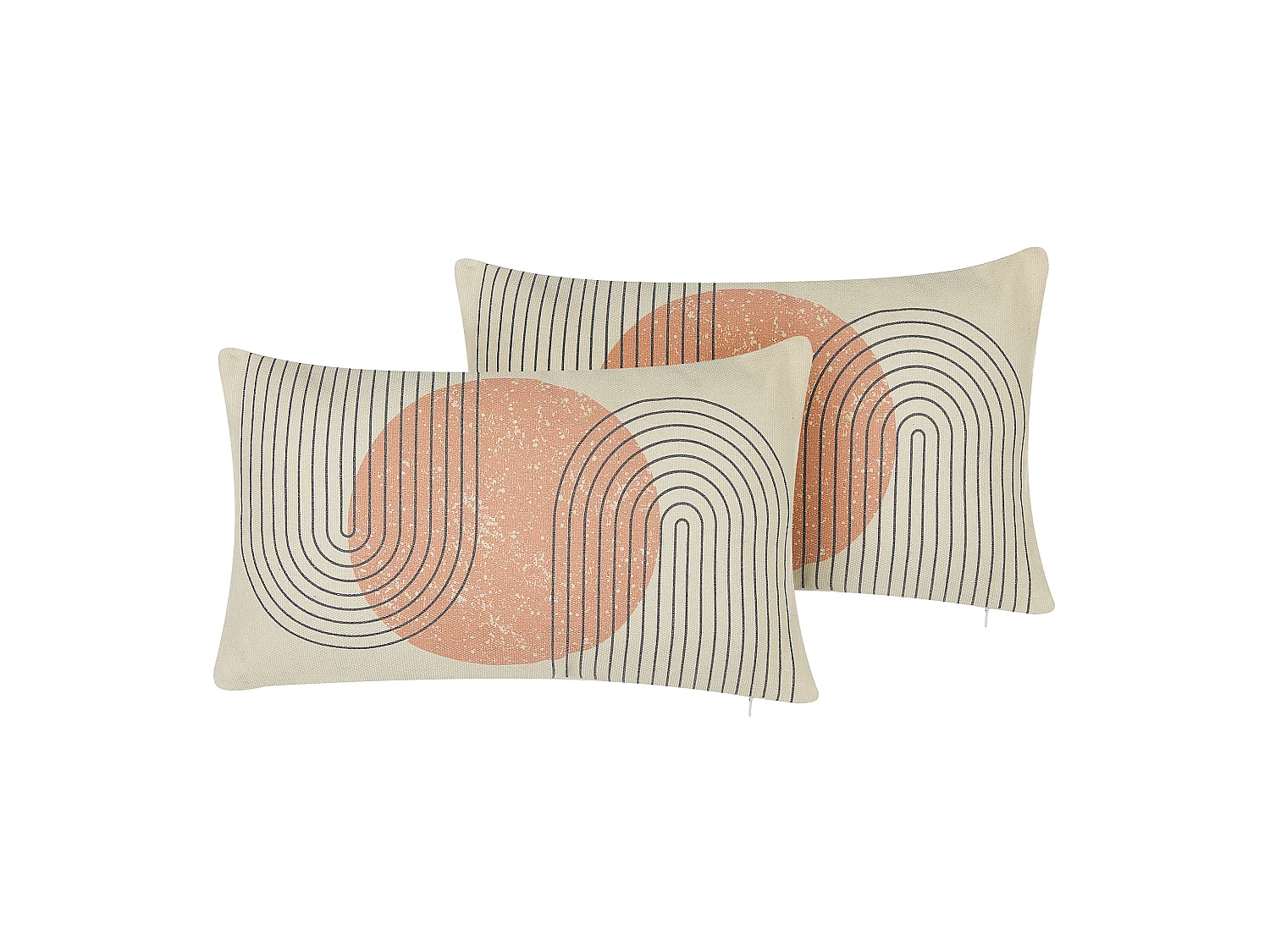 Lot de 2 coussins décoratifs GERBERA 30 x 50 cm Multicolore Motif abstrait