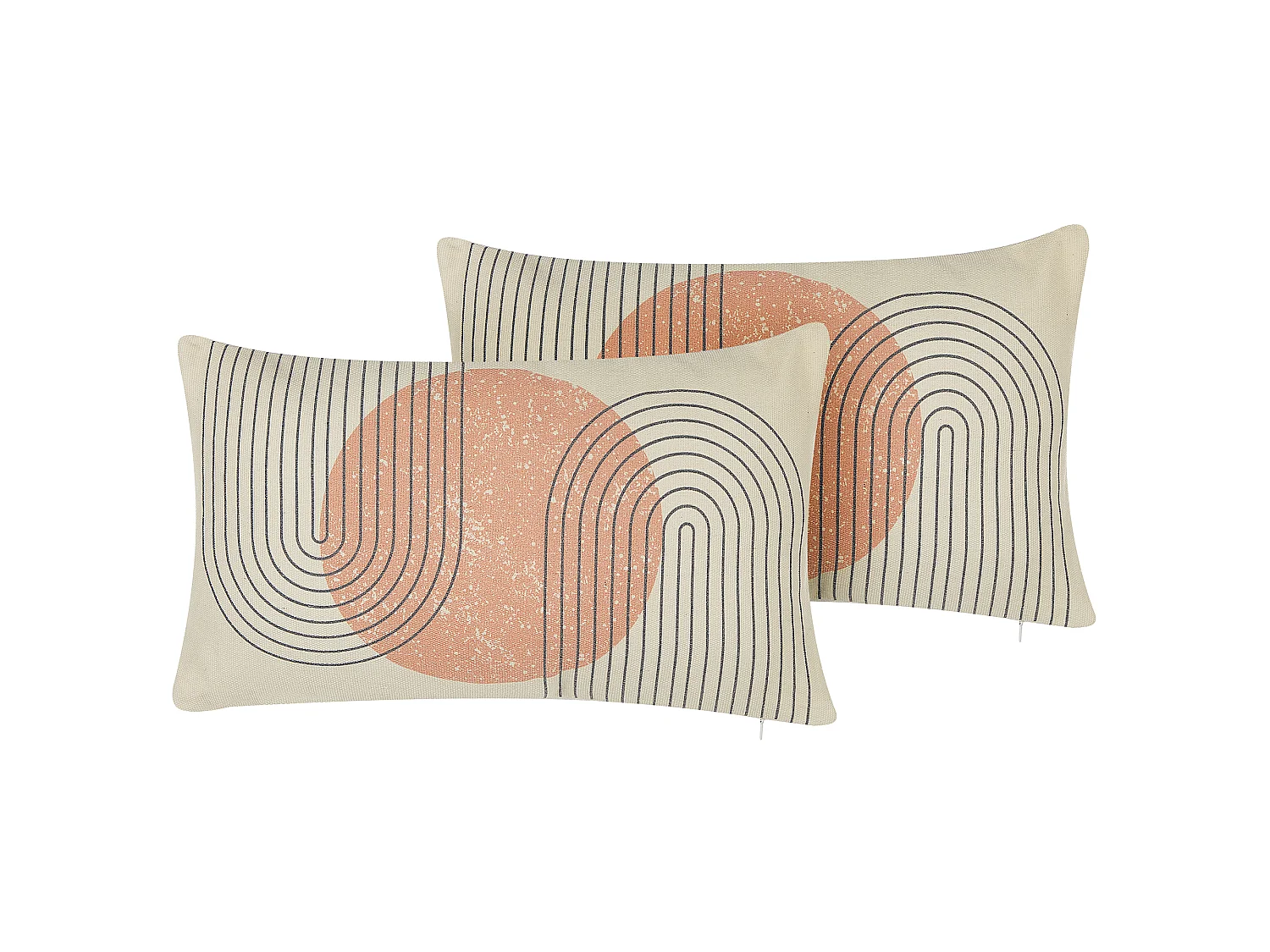 Lot de 2 coussins décoratifs GERBERA 30 x 50 cm Multicolore Motif abstrait