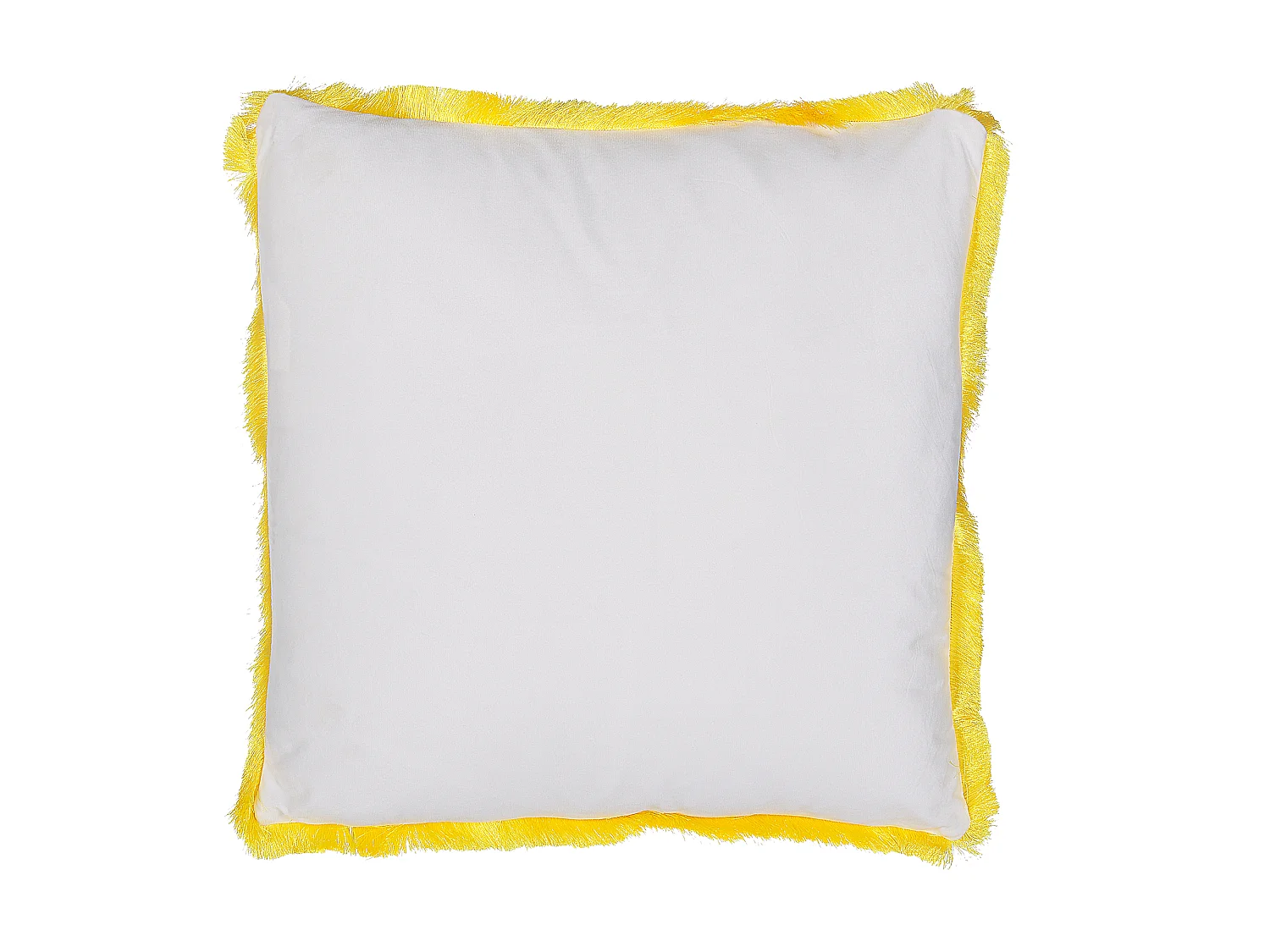 Lot de 2 coussins décoratifs MANJU Velours 45 x 45 cm Jaune Motif animal