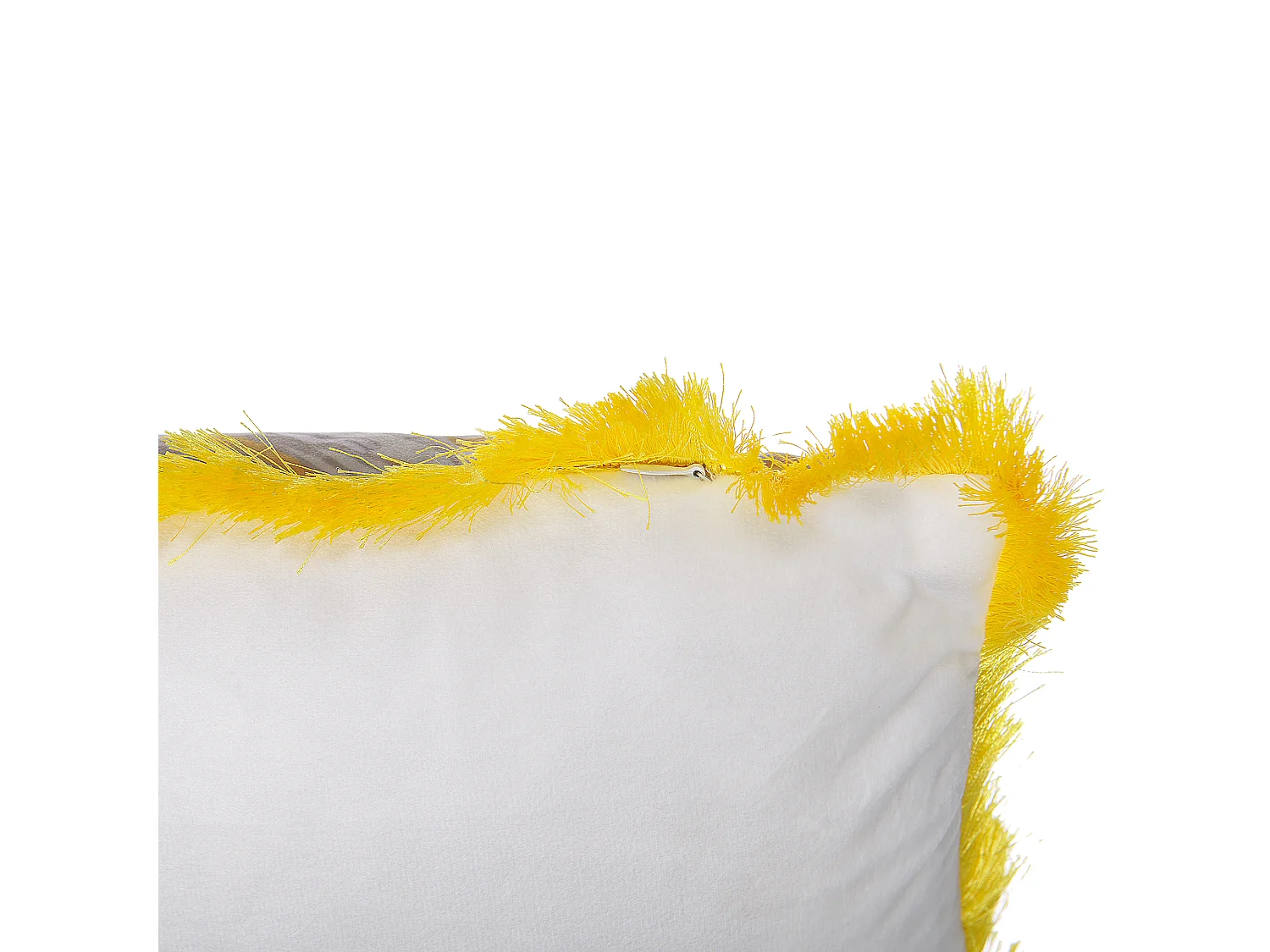 Lot de 2 coussins décoratifs MANJU Velours 45 x 45 cm Jaune Motif animal