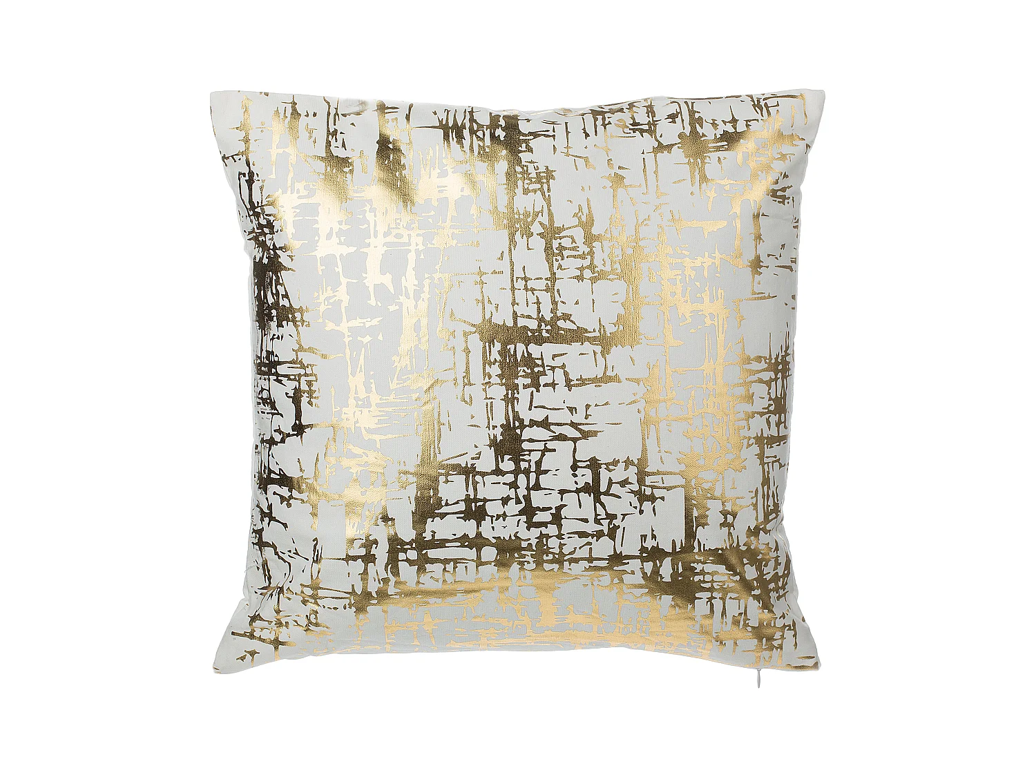 Conjunto de 2 almofadas decorativas GARDENIA Algodão 45 x 45 cm Dourado Padrão abstracto