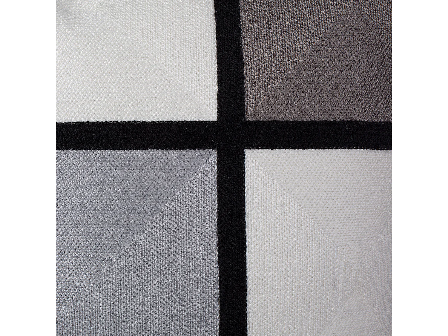 Lot de 2 coussins décoratifs WEDELIA Coton 45 x 45 cm Gris Motif géométrique