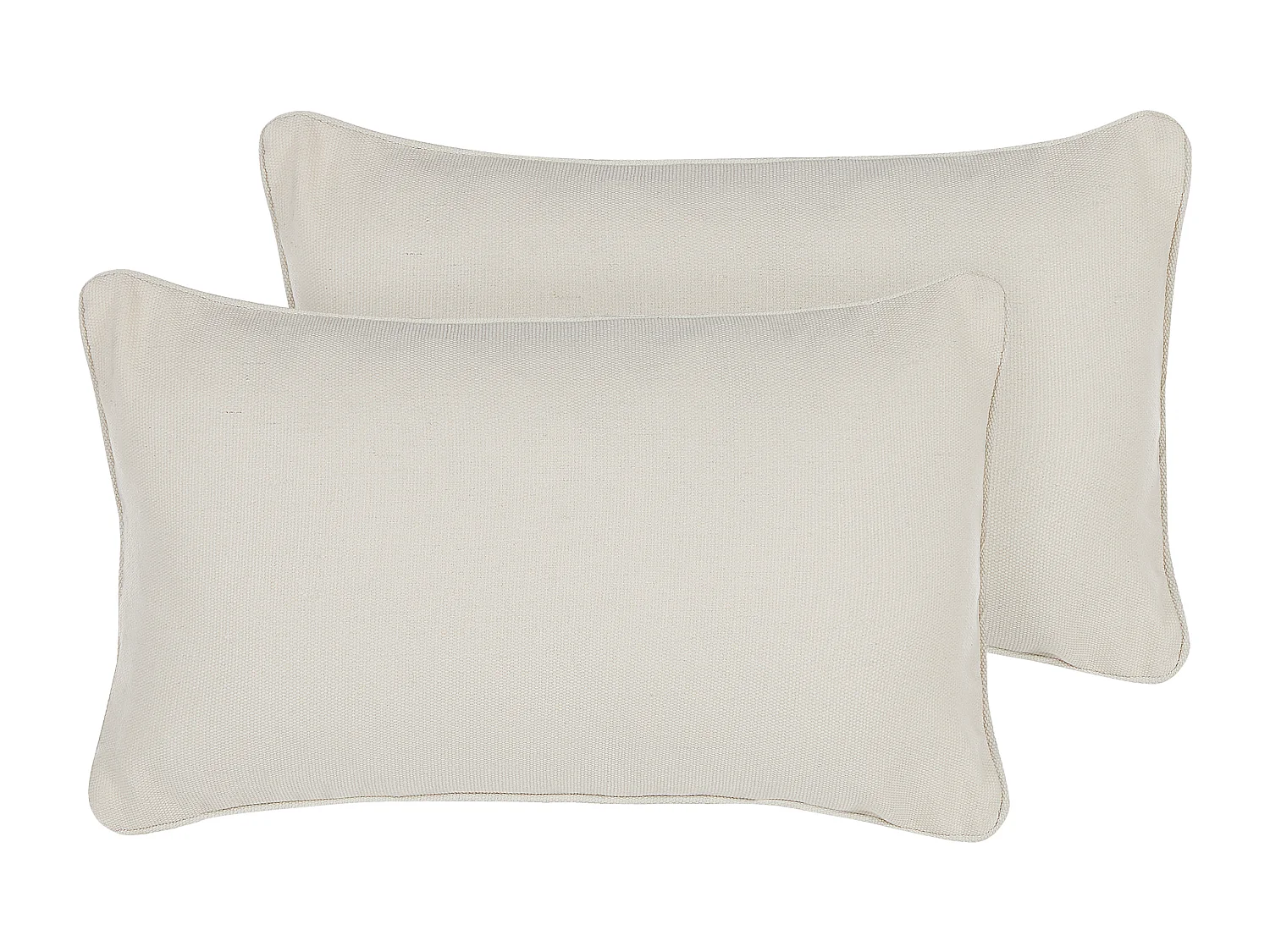 Lot de 2 coussins décoratifs HELIOTROPE 30 x 50 cm Blanc Unicolore