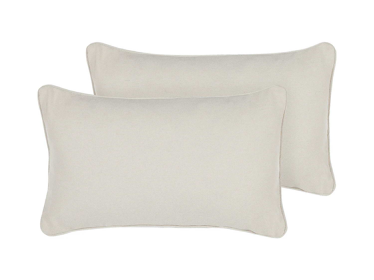 Lot de 2 coussins décoratifs HELIOTROPE 30 x 50 cm Blanc Unicolore