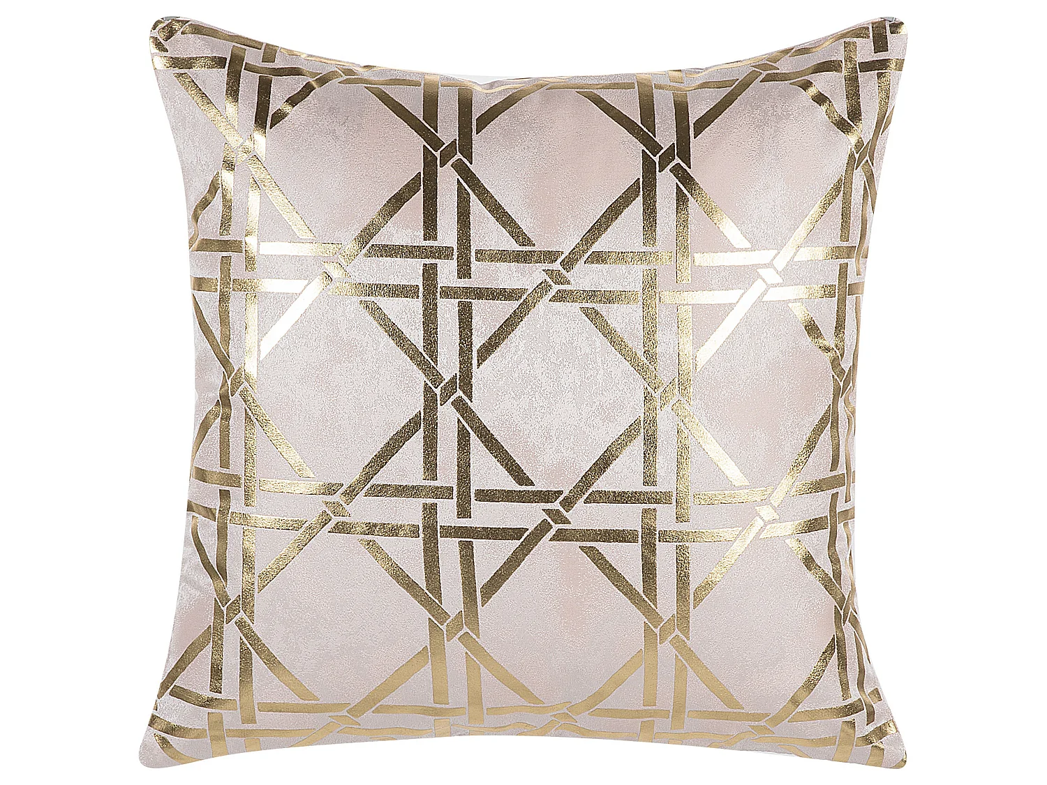 Set of 2 Decorative Cushions CASSIA 45 x 45 cm Pink Geometric Pattern