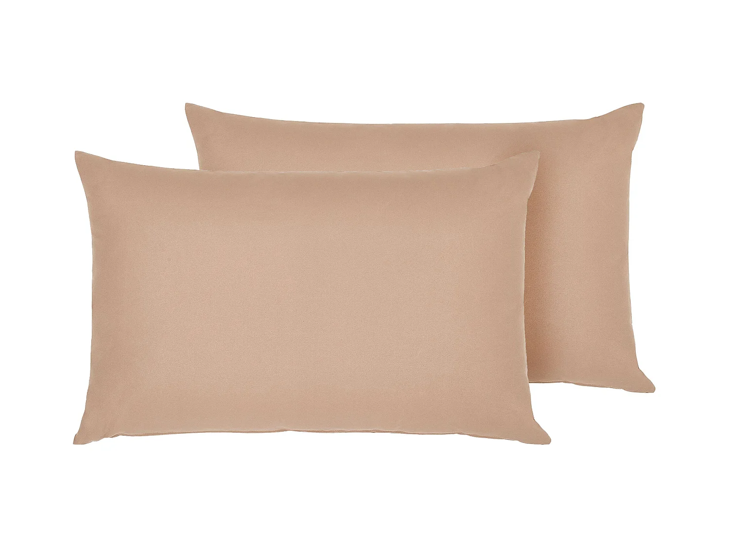 Dickes Gartenkissen 2er Set 50x70 cm Sandbeige mit weicher Füllung Almyros
