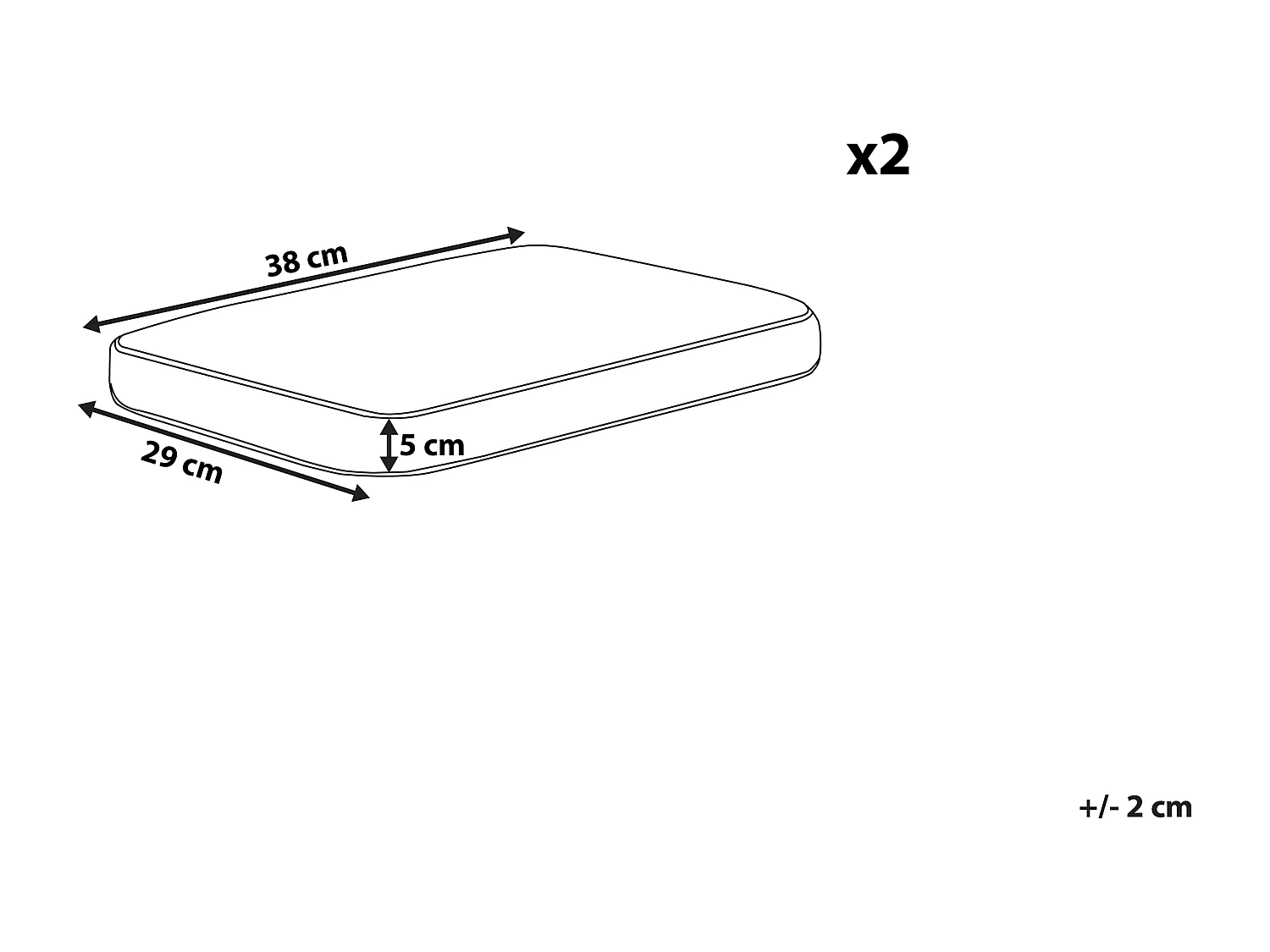 Bequemes Sitzkissen für Gartenstühle in Dreieck in Blau/Weiß Polsterbezug