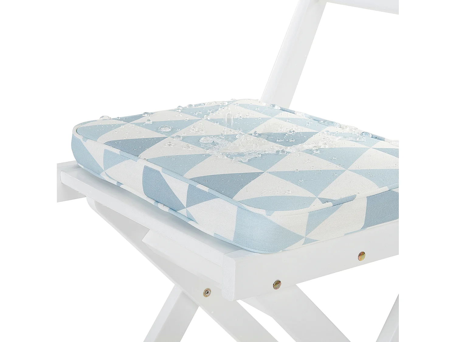Lot de 2 coussins pour chaises de jardin FIJI 29 x 38 cm Bleu