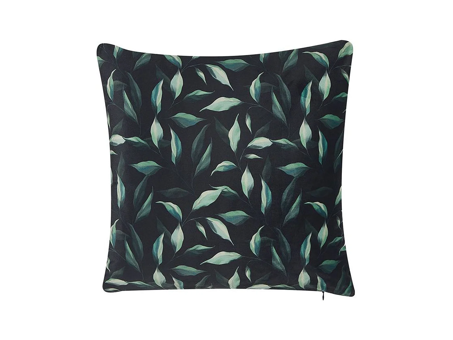 Zestaw 2 poduszek dekoracyjnych TOADFLAX Welur 45 x 45 cm Zielony Czarny Wzór roślinny