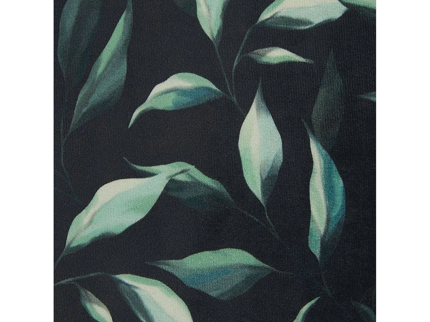 Dekokissen 2er Set Blättermotiv grün und schwarz 45 x 45 cm Samtstoff Toadflax