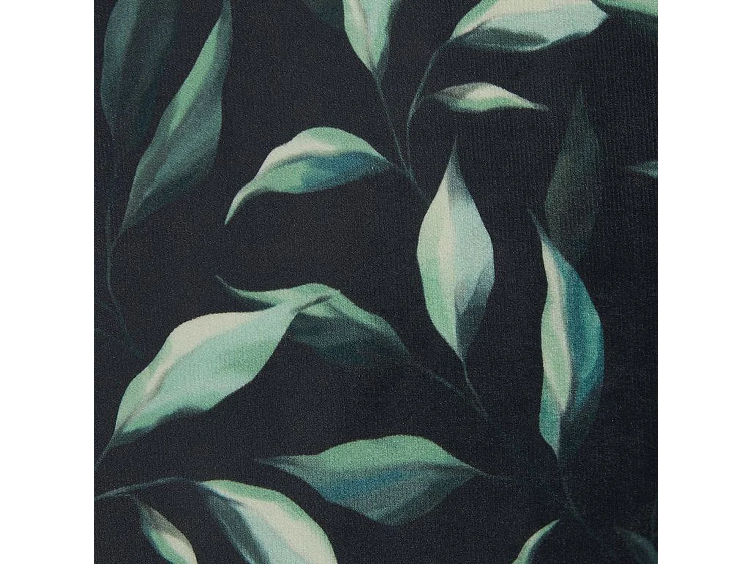 Dekokissen 2er Set Blättermotiv grün und schwarz 45 x 45 cm Samtstoff Toadflax