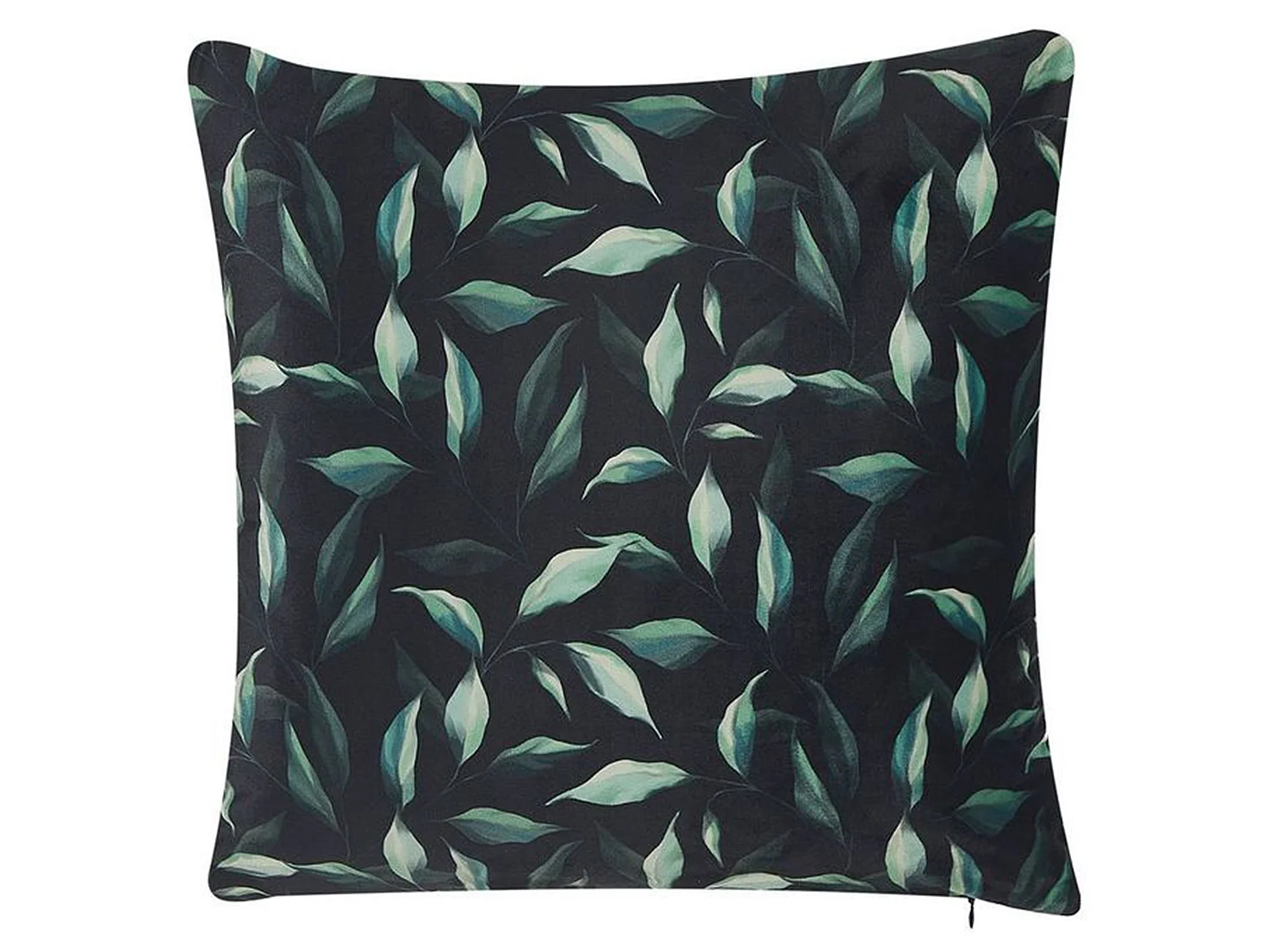 Set di 2 cuscini TOADFLAX Velluto 45 x 45 cm Verde Nero Trama di piante