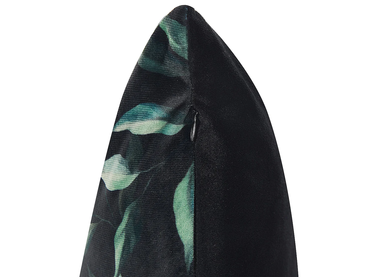 Set di 2 cuscini TOADFLAX Velluto 45 x 45 cm Verde Nero Trama di piante