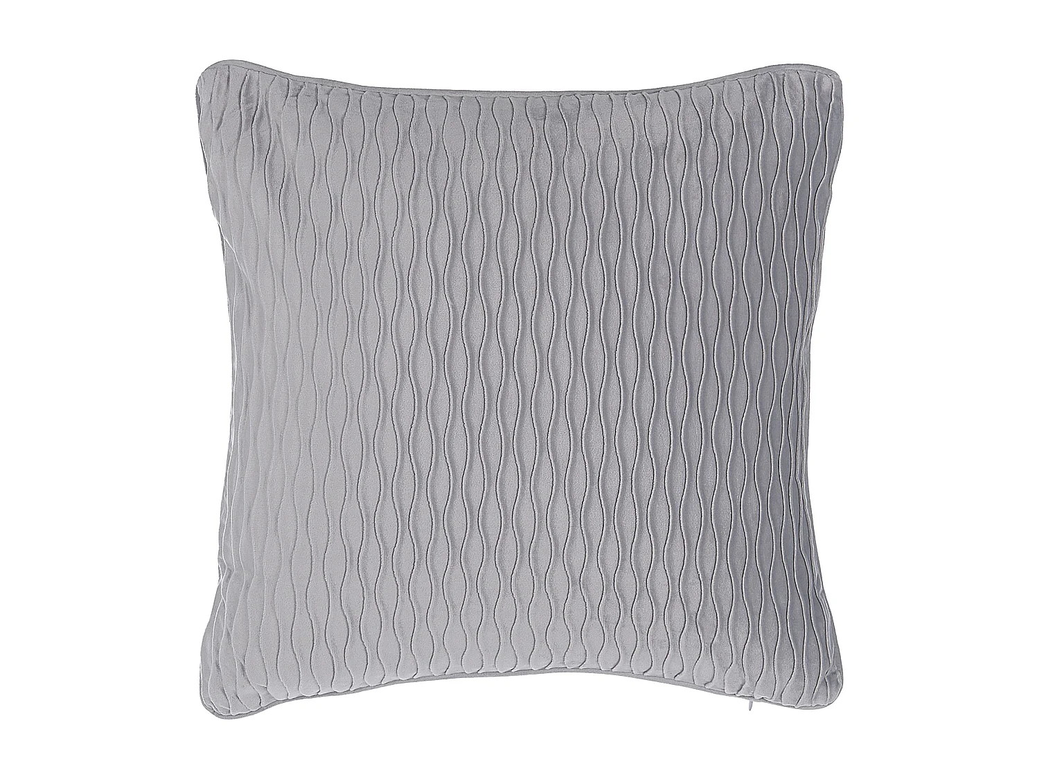 Dekokissen 2er Set Zickzack-Muster 45 x 45 m Polsterbezug grau Motari