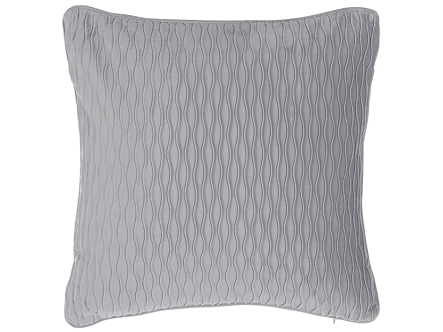 Lot de 2 coussins décoratifs MOTARI Velours 45 x 45 cm Gris Motif géométrique