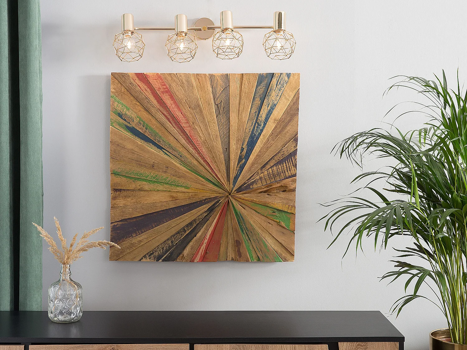 Wandobjekt CANCUN Holz 70 cm Braun