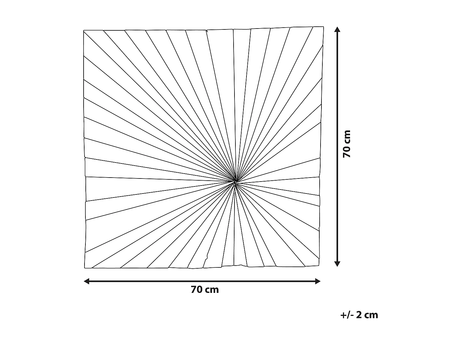 Décoration murale CANCUN Teck 70 cm Marron