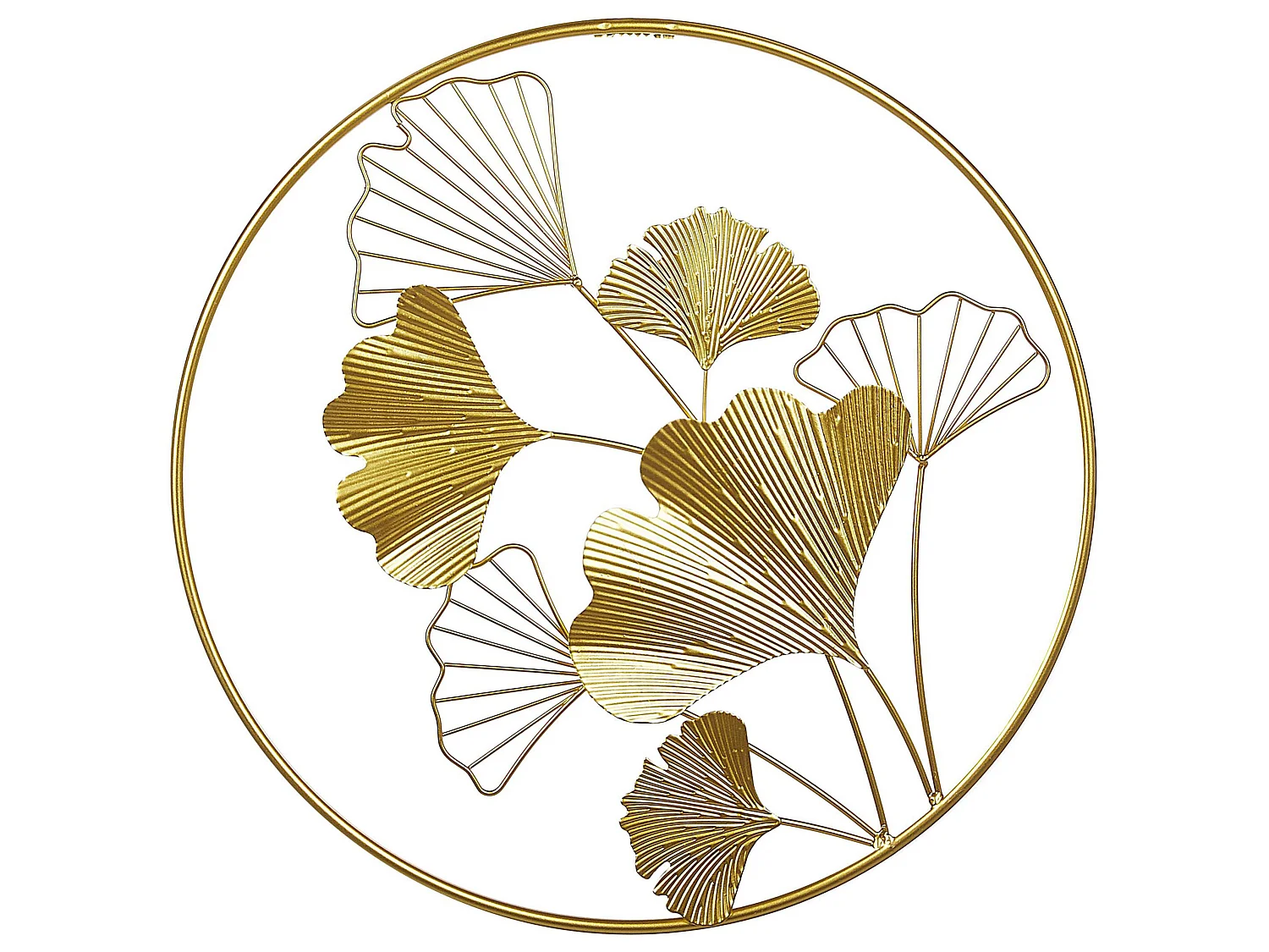 Décoration murale Fleur BISMUTH Métal 45 cm Doré
