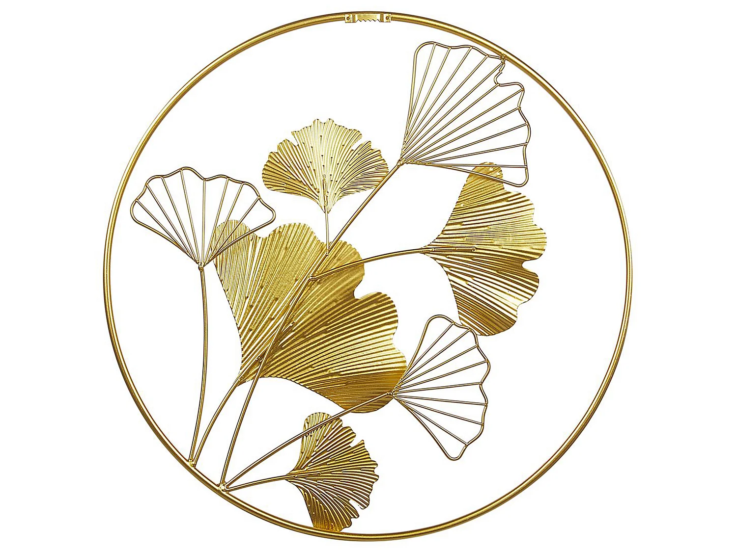 Décoration murale Fleur BISMUTH Métal 45 cm Doré