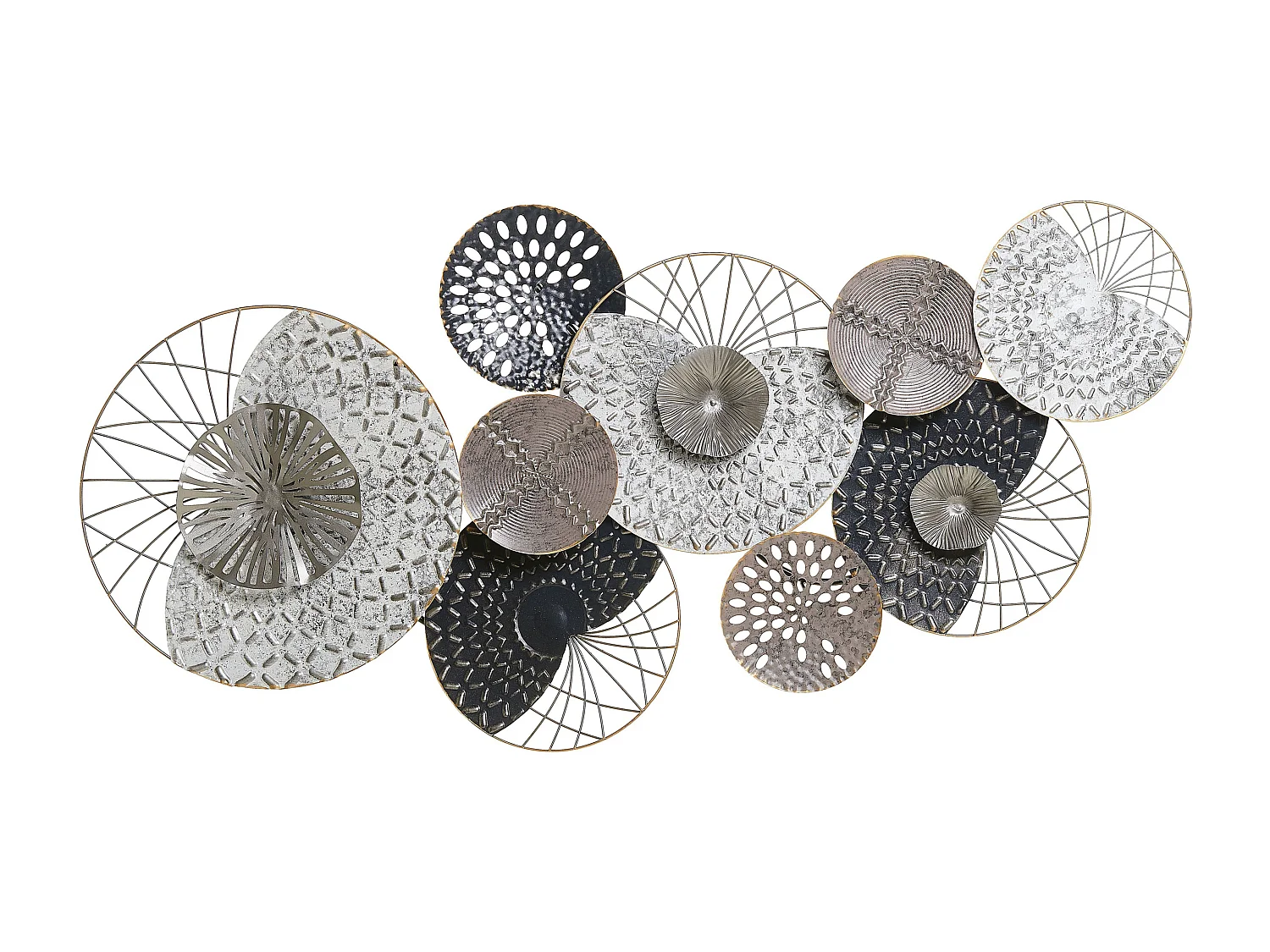 Wanddecoratie CESIUM Metaal 58 cm Zilver