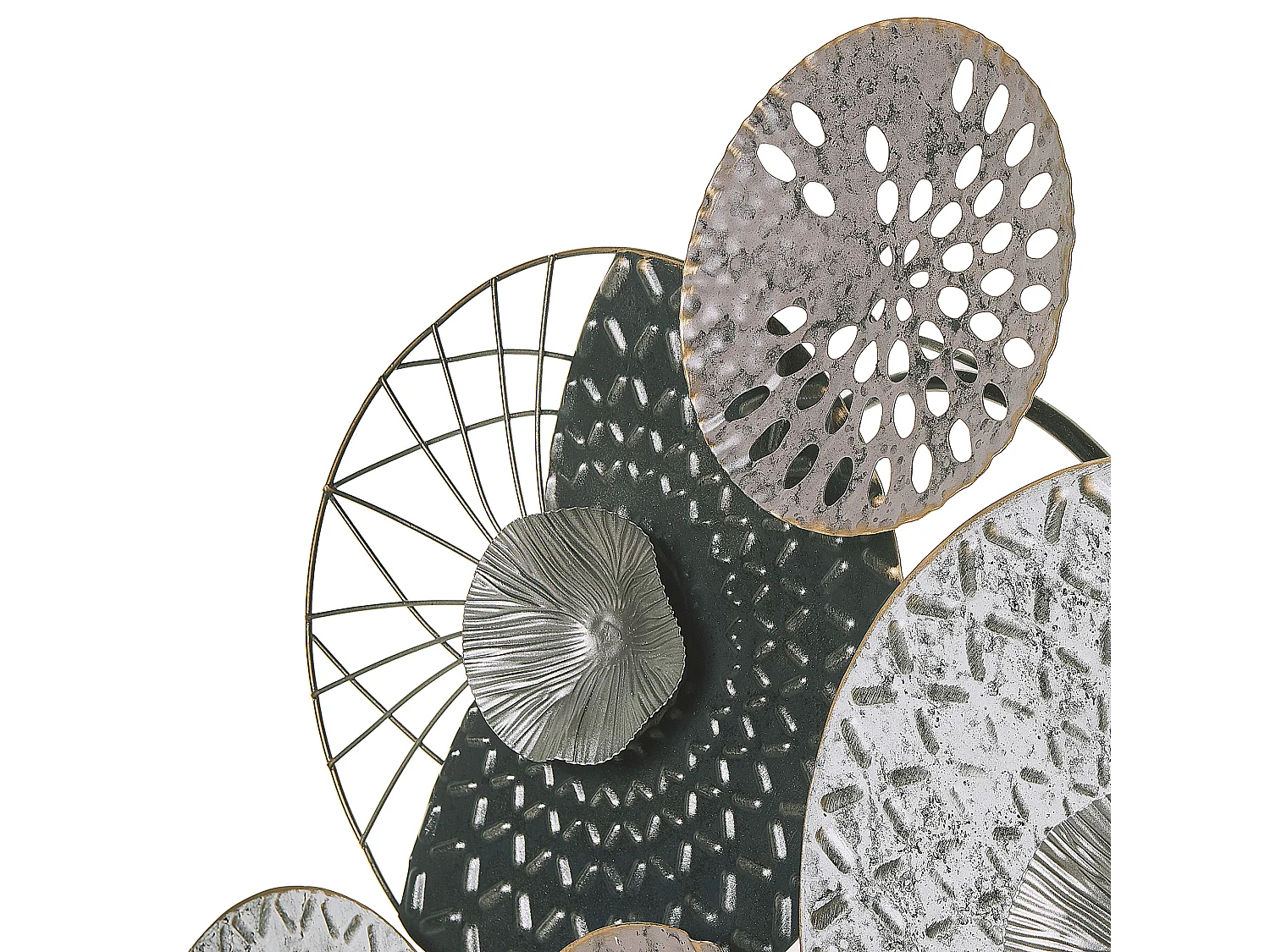 Wanddecoratie CESIUM Metaal 58 cm Zilver