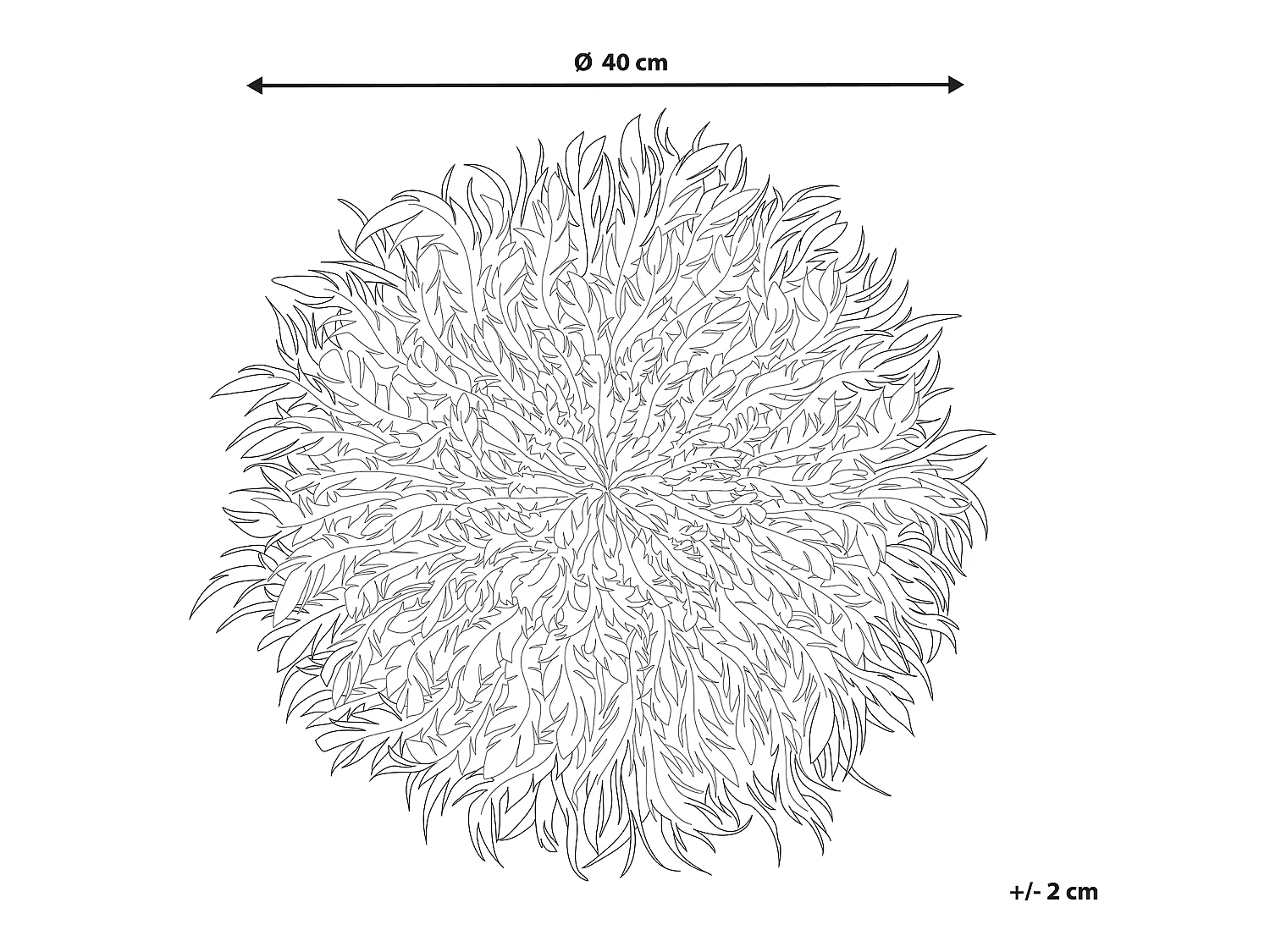 Décoration en plumes JUJU Plumes 40 cm Corail