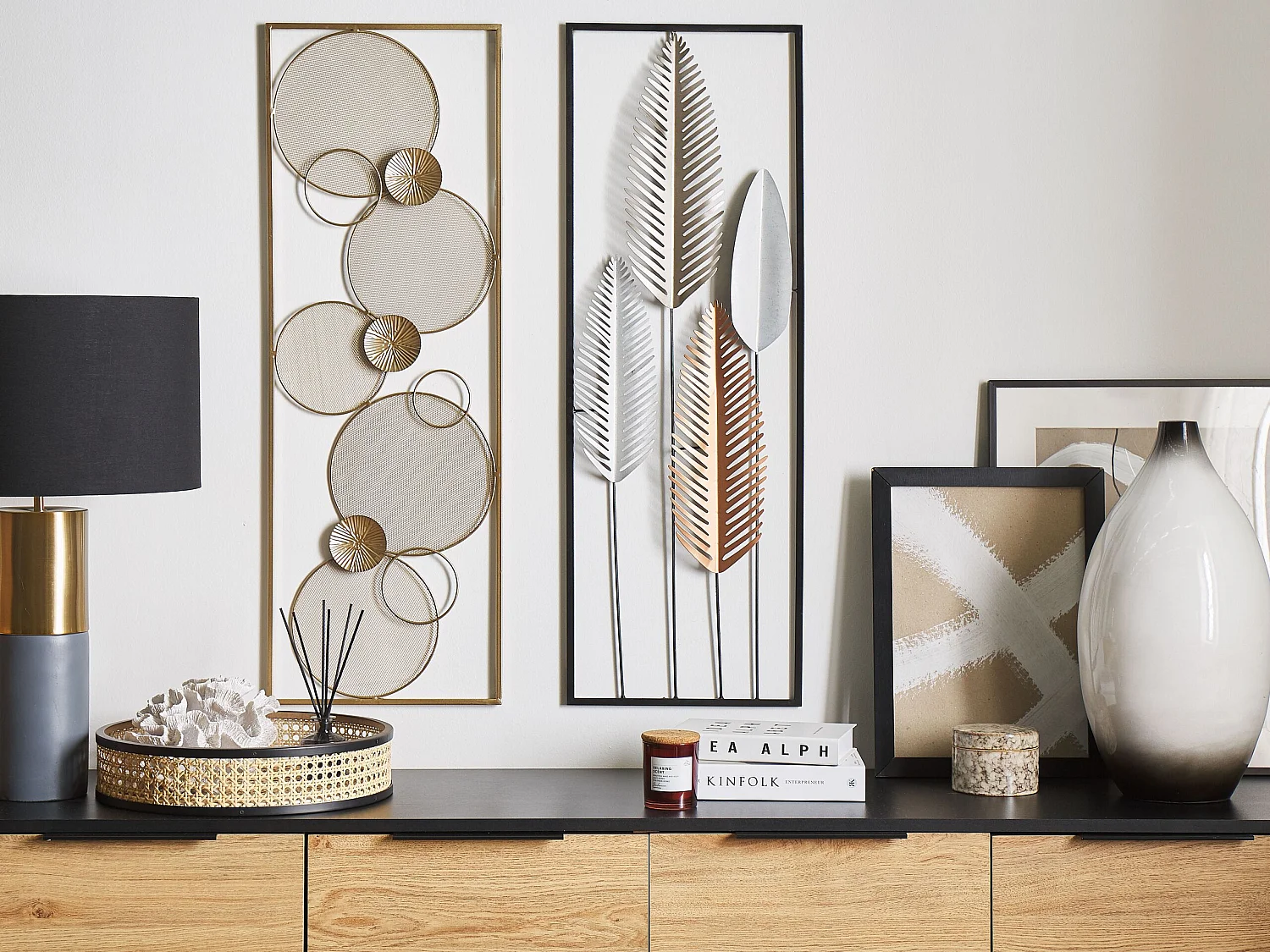 Decoração de parede TUNGSTEN Metal 90 cm Dourado