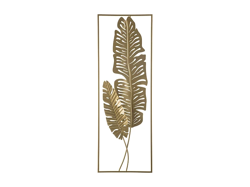 Décoration murale Feuille PALLADIUM Métal 90 cm Doré