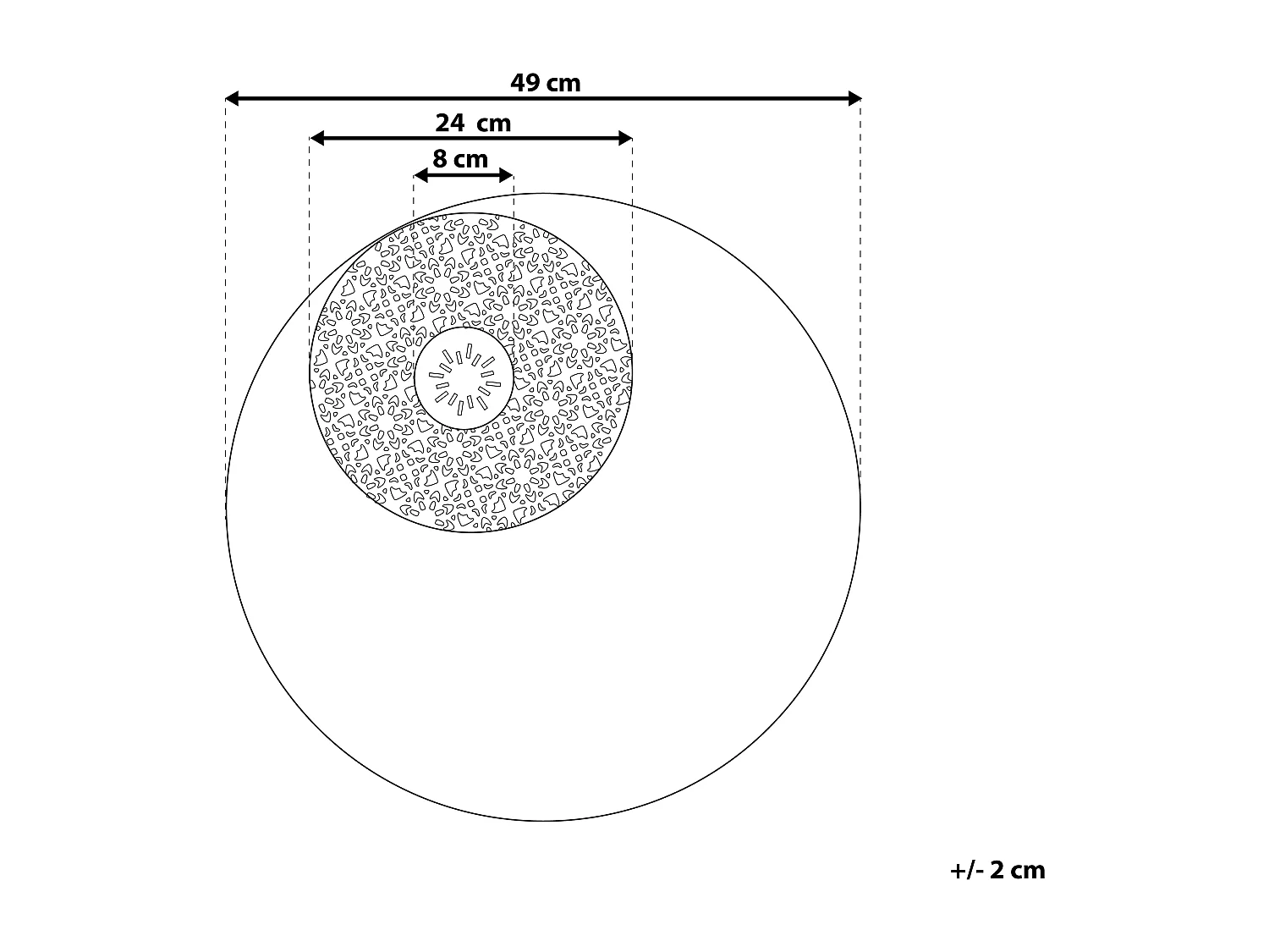 Wanddecoratie RUBIDIUM Metaal 49 cm Zwart