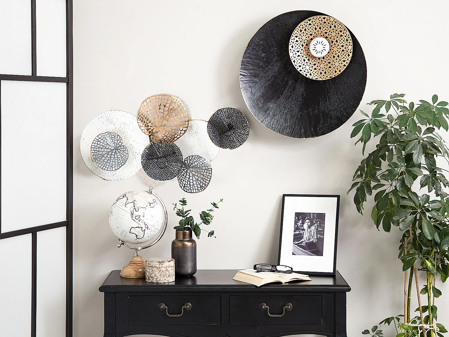 Wall Decor RUBIDIUM Metal 49 cm Black