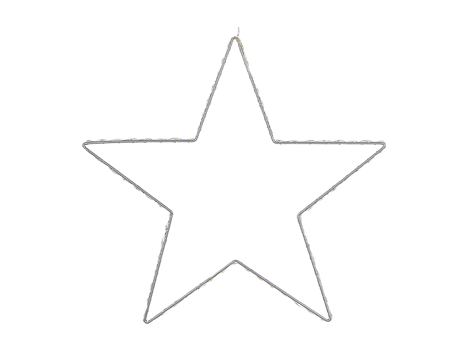 Weihnachtsdeko aus Metall mit LED-Beleuchtung Sternform silber 3er Set Kunnari