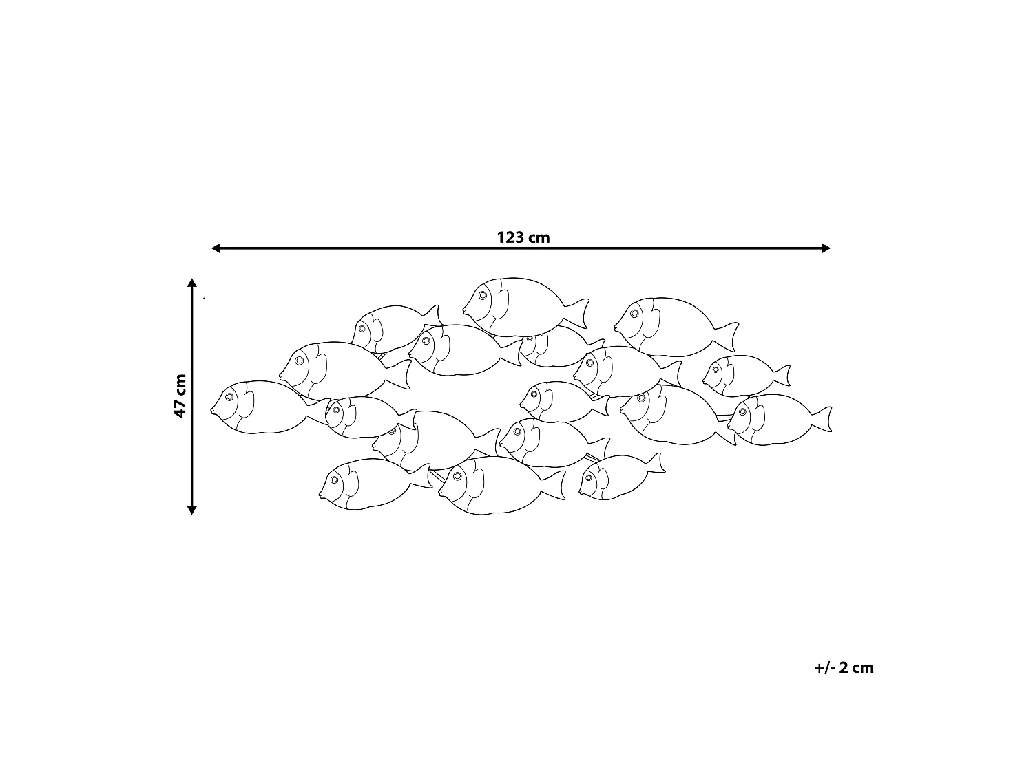 Décoration murale Poisson FERMIUM Métal 47 cm Multicolore