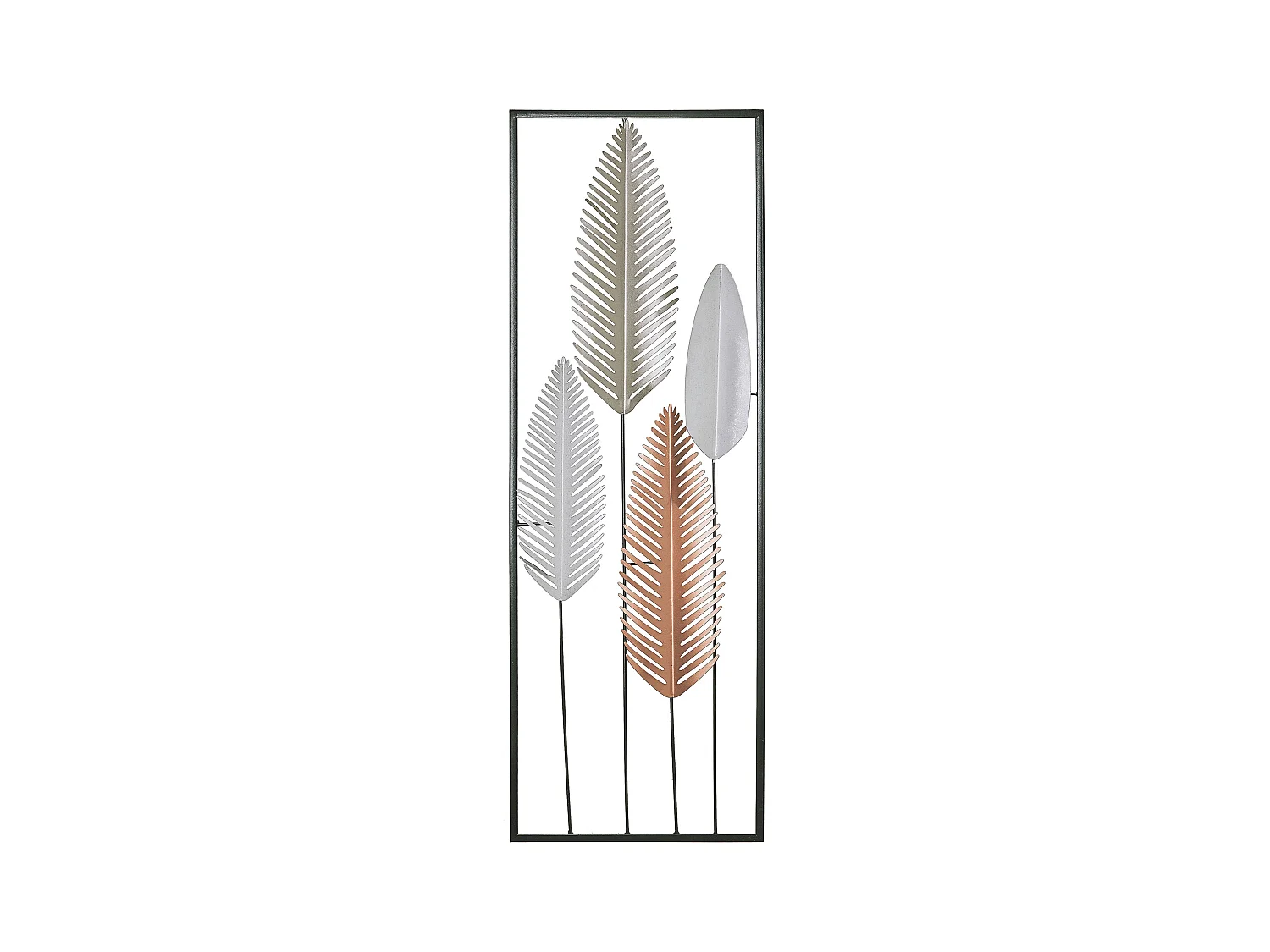 Décoration murale Feuille NIOBIUM Métal 90 cm Argenté