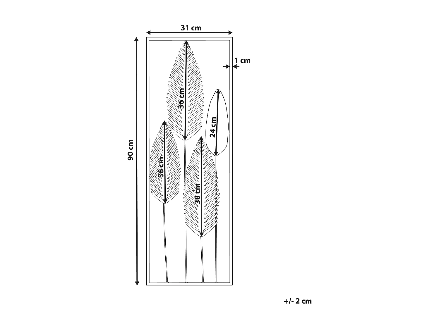 Wanddecoratie NIOBIUM Metaal 90 cm Zilver