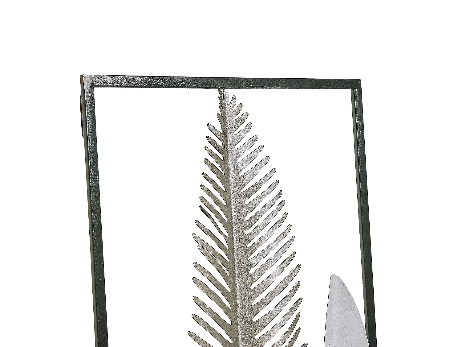 Wall Decor Leaf NIOBIUM Metal 90 cm Silver