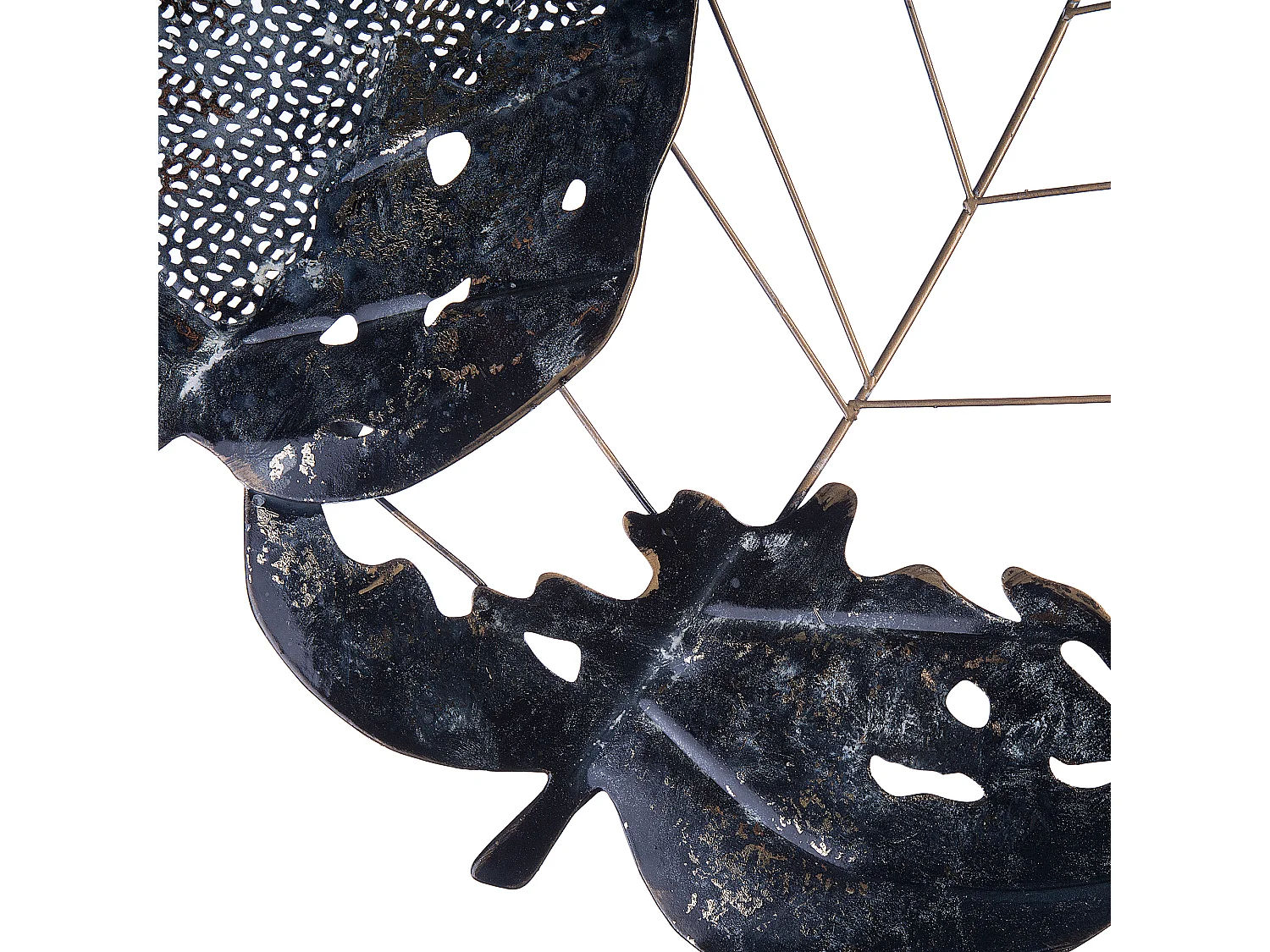 Decoración de pared Hoja RHENIUM Metal 50 cm Multicolor