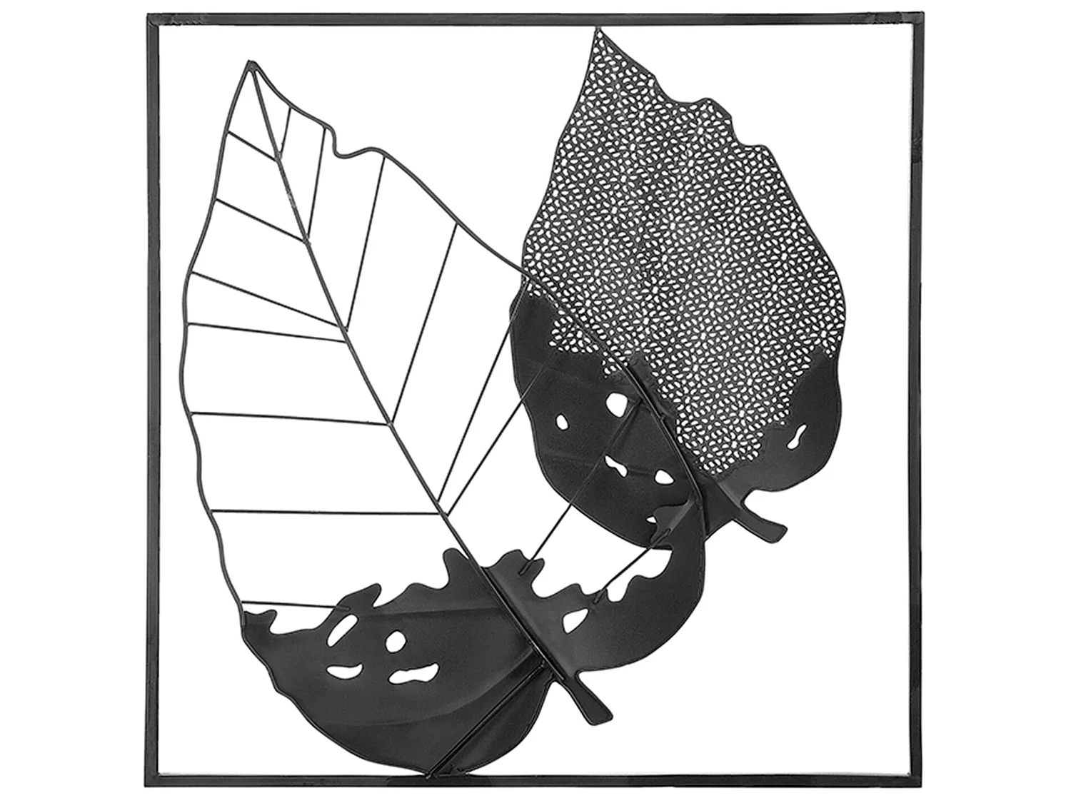 Wall Decor Leaf RHENIUM Metal 50 cm Multicolour